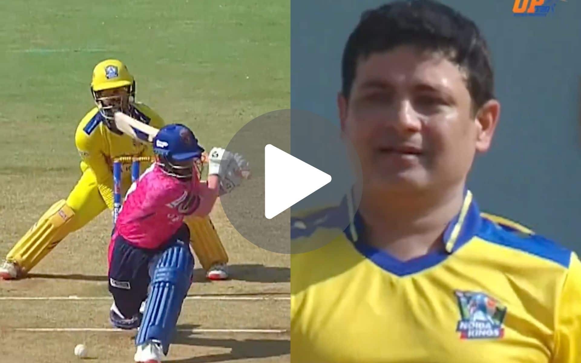 [Watch] Piyush Chawla Spread His Magic For Super Kings In UP T20 League 2024